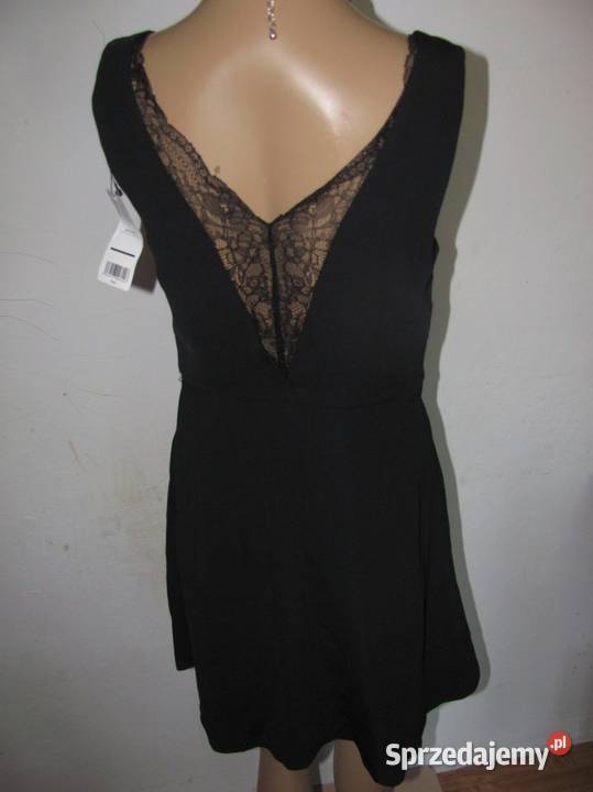 sukienka czarna MANGO S 36 vestido norita