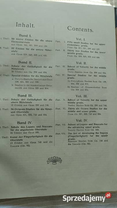 Carl czernys śpiewnik nuty 1916 antyk Gdańsk