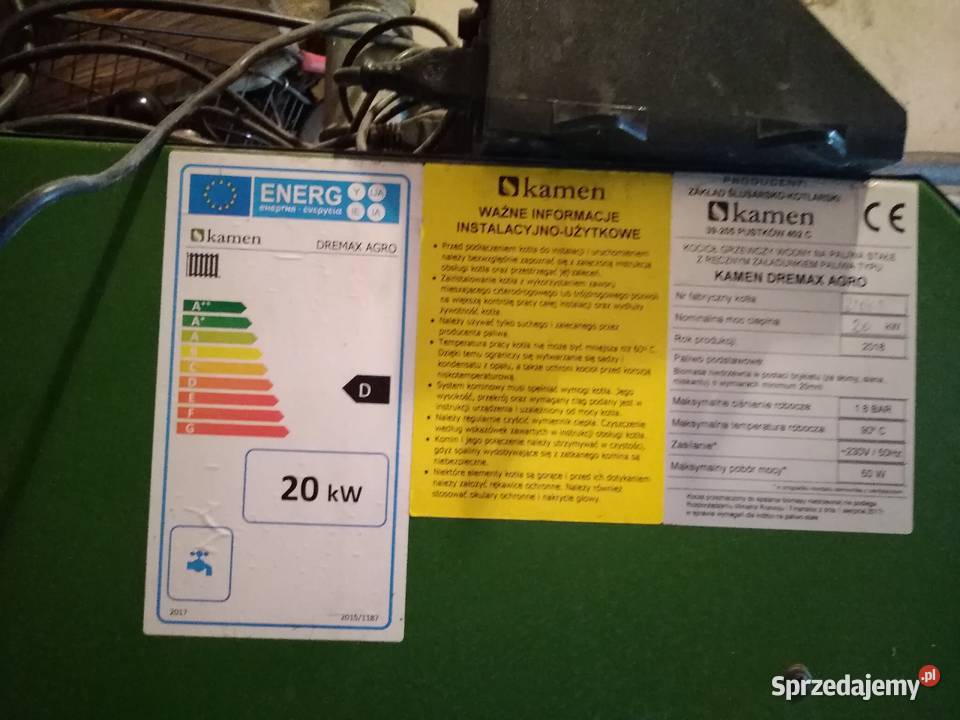 Kocioł CO KAMEN 20 KW Pozostałe Kraśnik