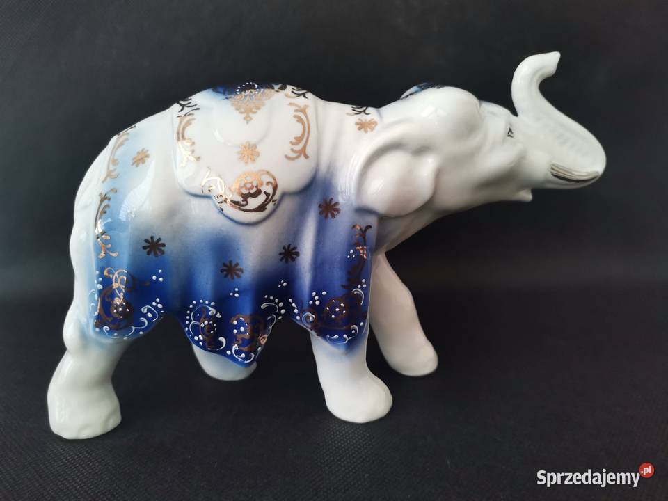 Stara porcelanowa figurka Słoń Indyjski śląskie Katowice sprzedam