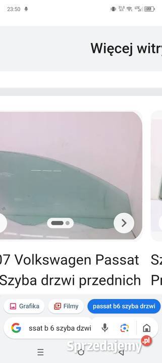 Passat B 67 szyby drzwi mechanizmy z silnikami Rok produkcji 2007 Przednie