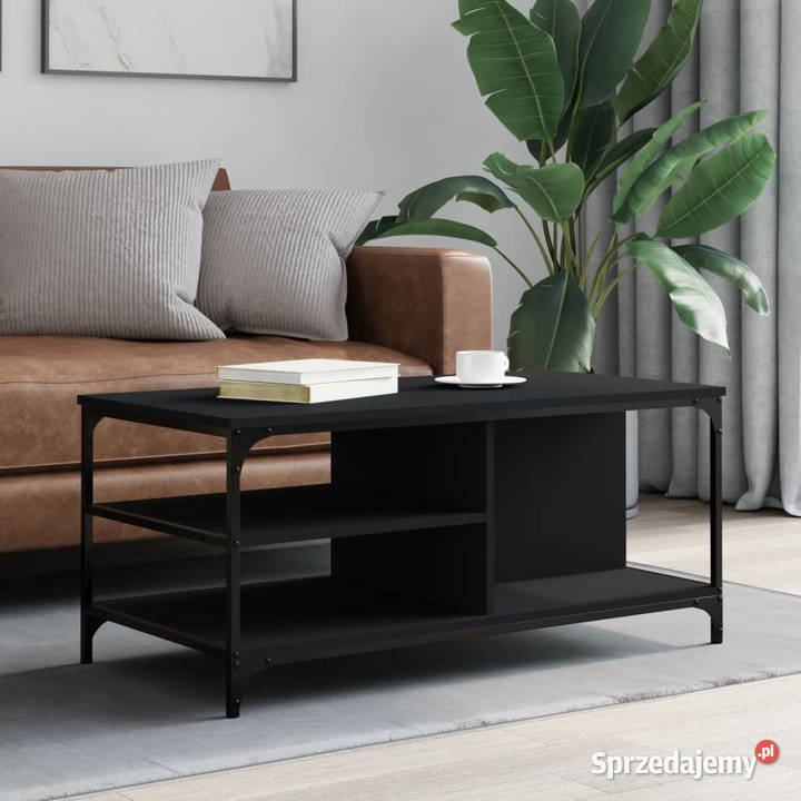 Stolik kawowy czarny 100x50x45 materiał mazowieckie Warszawa