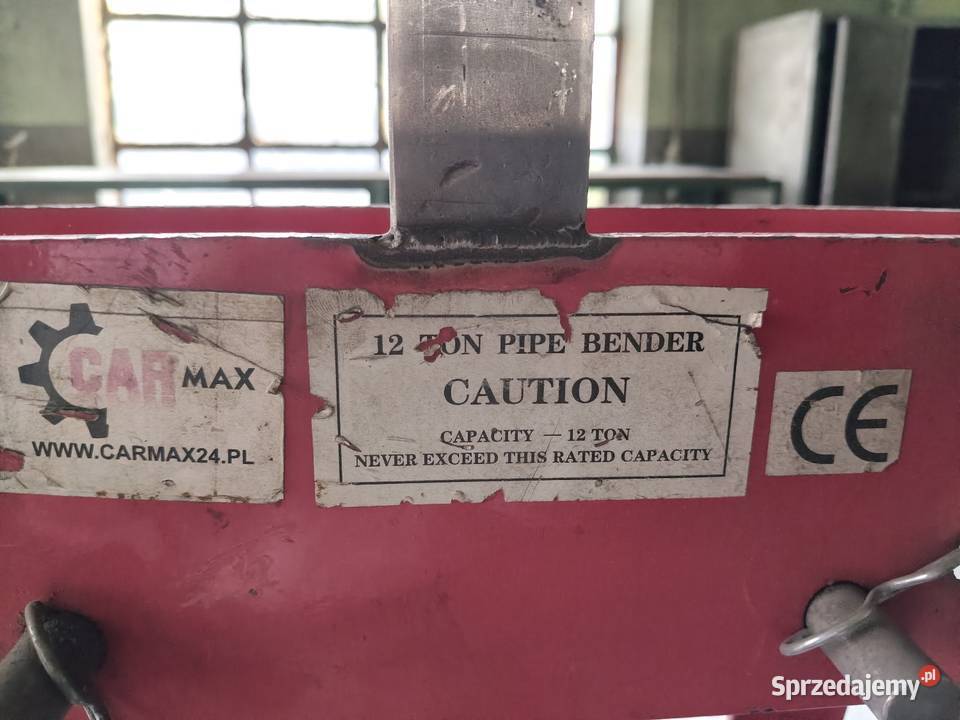 Giętarka Hydrauliczna Do Rur 12 Ton CARMAX Łódź sprzedam