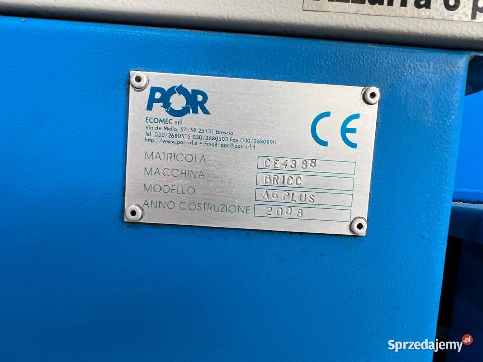Brykieciarka POR A6 Plus 75kW Juszczyn