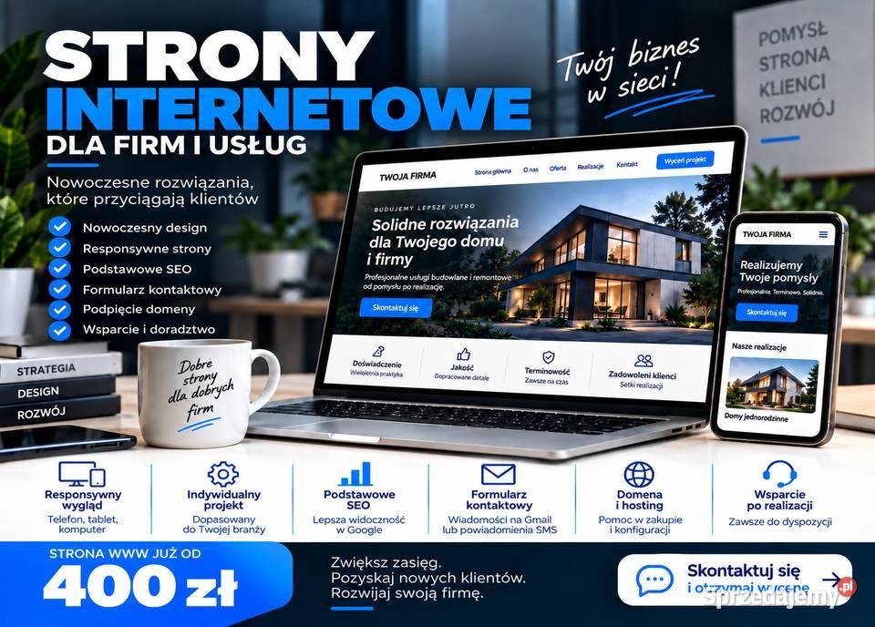 Strona internetowa firmy 500 Nowoczesne strony