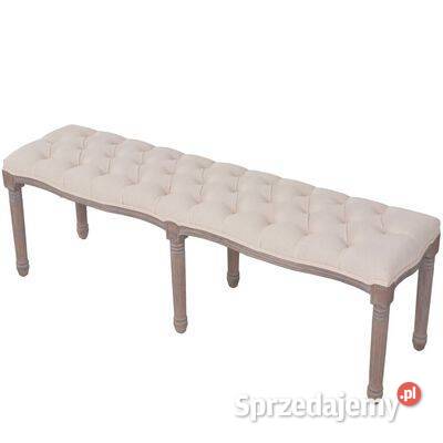 Ławka do przedpokoju len i lite drewno 150x40x48 Ławki Warszawa sprzedam