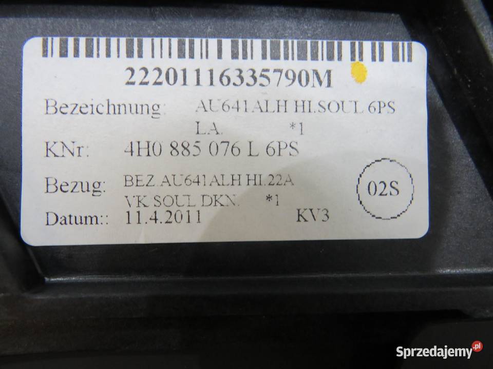 PODŁOKIETNIK AUDI A8 D4 4H0885076L sprzedam