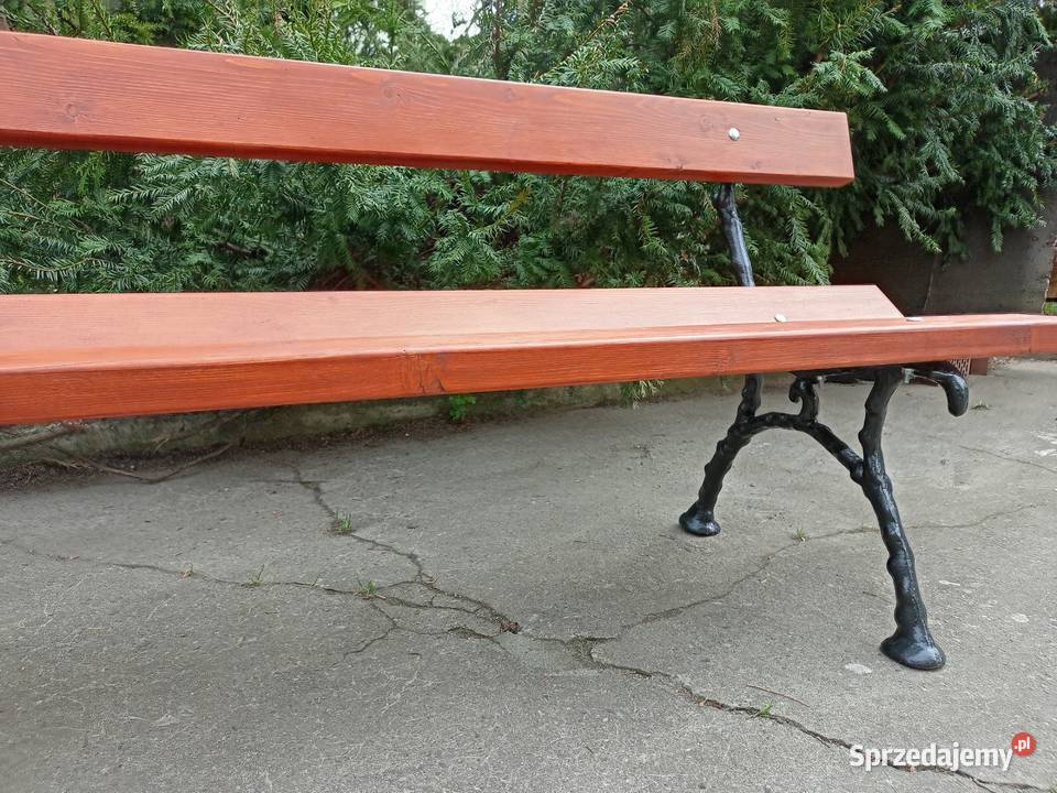 Ławka ogrodowa na żeliwnych odlewach Chrzanów sprzedam