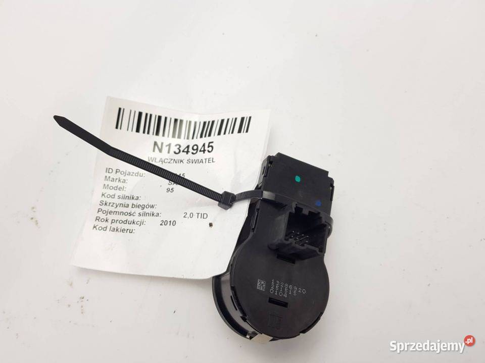 WŁĄCZNIK ŚWIATEŁ 13286920 95 III Pozostałe Części samochodowe