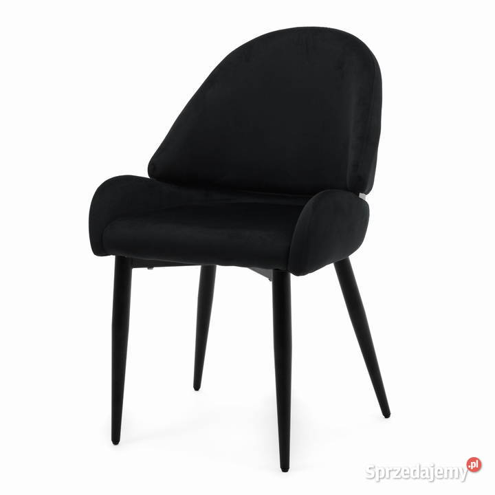 Krzesło Tapicerowane Bergamo Czarne Wysyłka 24H Tarchały Małe