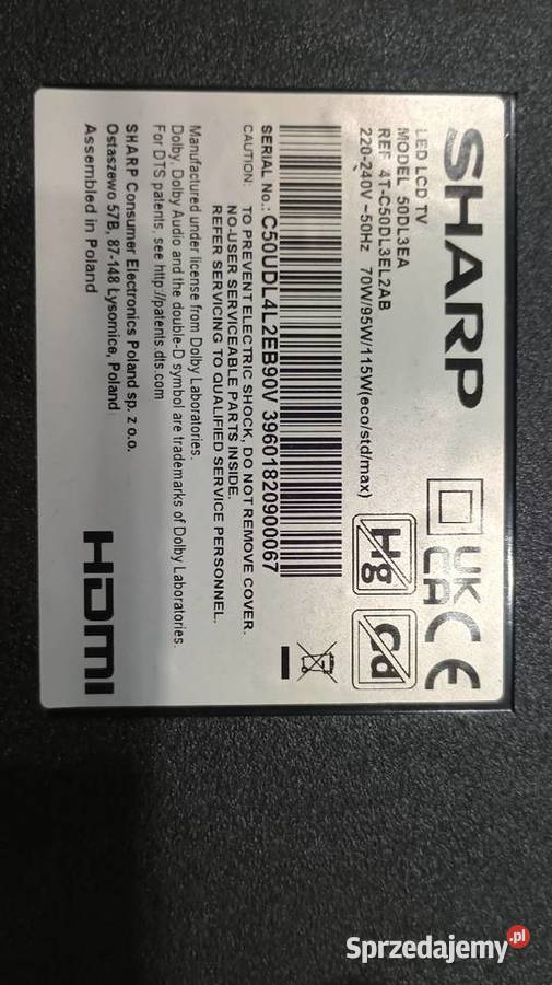 Telewizor Sharp 50 Smart TV Wifi