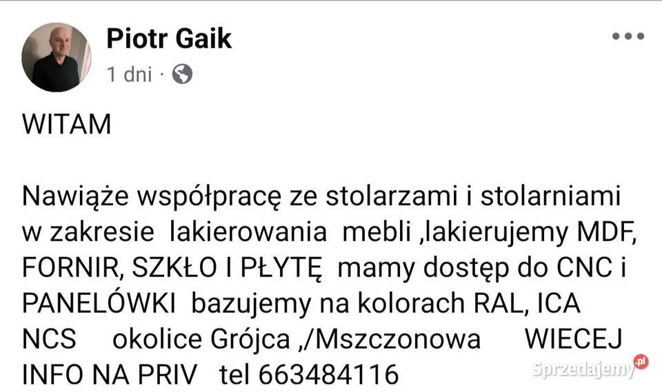 Renowacja mebliusługi lakiernicze Meble na wymiar mazowieckie Pniewy