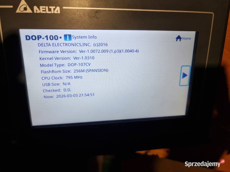 Panel operatorski Delta DOP 107 CV 7 HMI stan