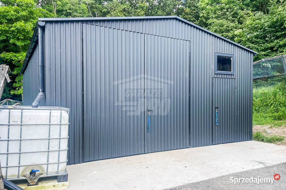 Hala Garaż Blaszany 7x10m Brama Dwuskrzydłowa Sprzedaż Inowrocław