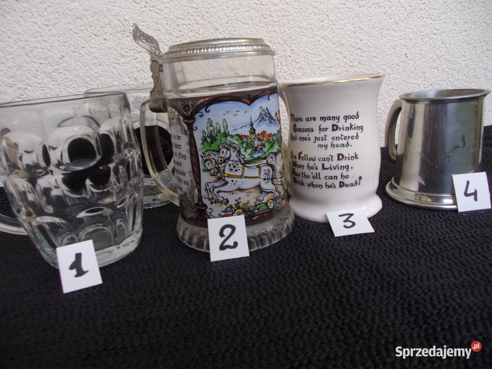 5 Kolekcionerskie różnych kufle do piwa cynowe Warszawa