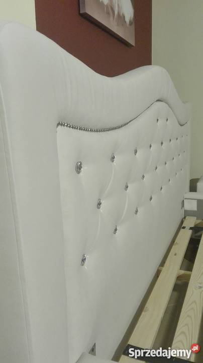 ŁÓŻKO SYPIALNIANE białe eleganckie z Kępno