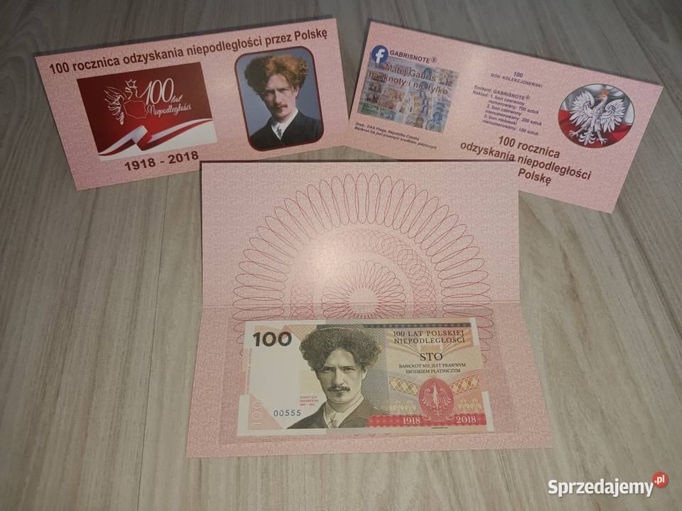 Banknot nowość 100 rocznica odzyskania Polskę Goleniów
