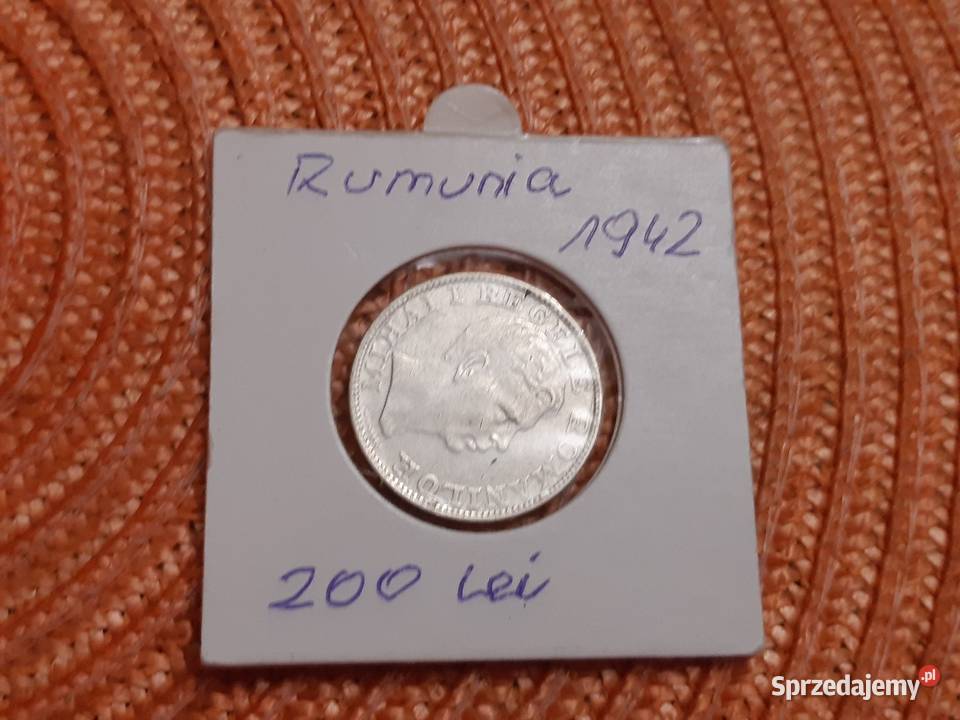moneta srebrna Rumunii z 1942r Łomża