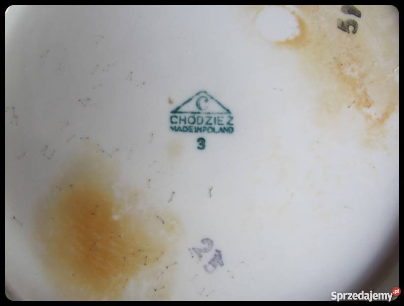 Talerz obiadowy CHODZIEŻ biały mazowieckie