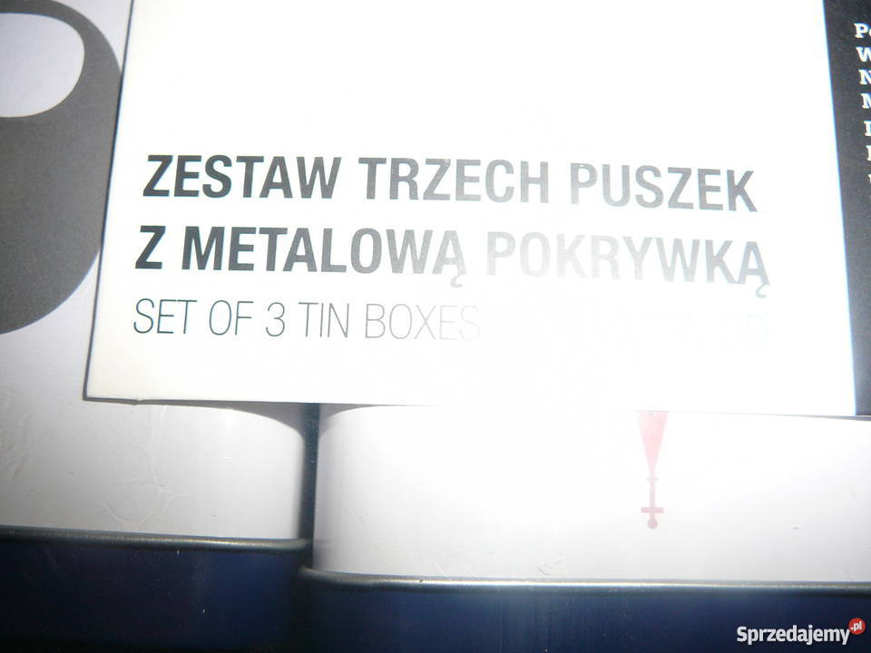 zestaw 3 puszek metalowych inny kolor Wrocław