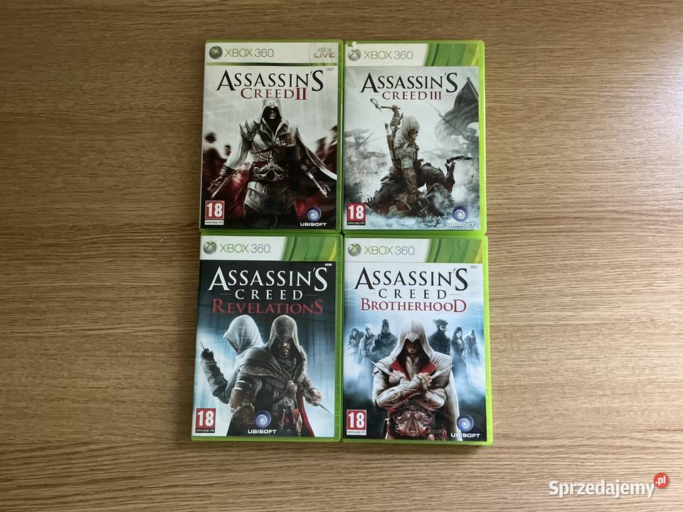 Assassins Creed zestaw 4 gier Xbox 360 Xbox360 podkarpackie Kamionka Dolna sprzedam
