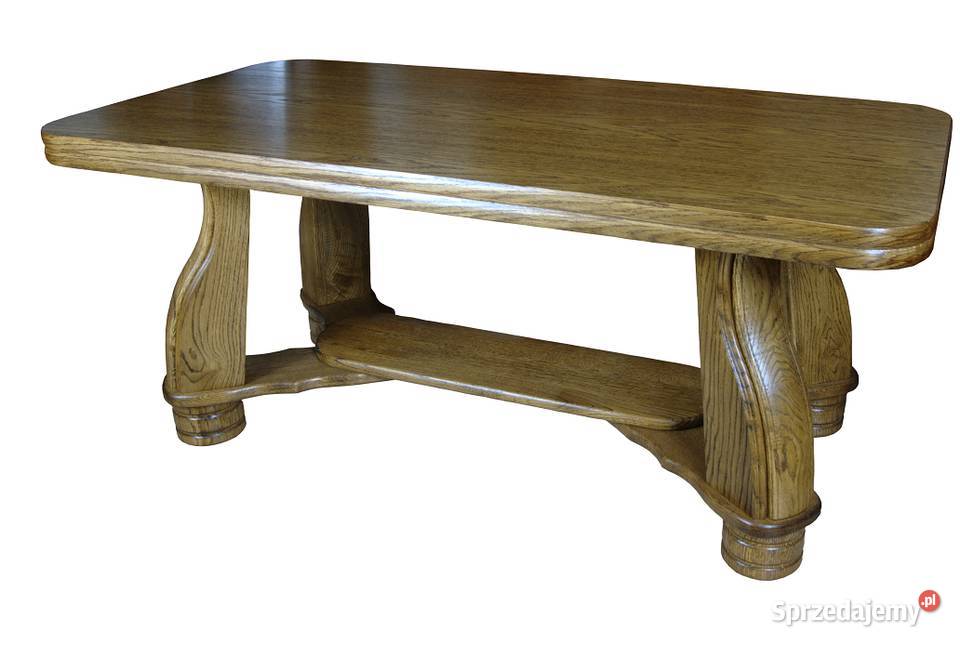 Ława drewniana dębowa bukowu, stolik drewniany owalny