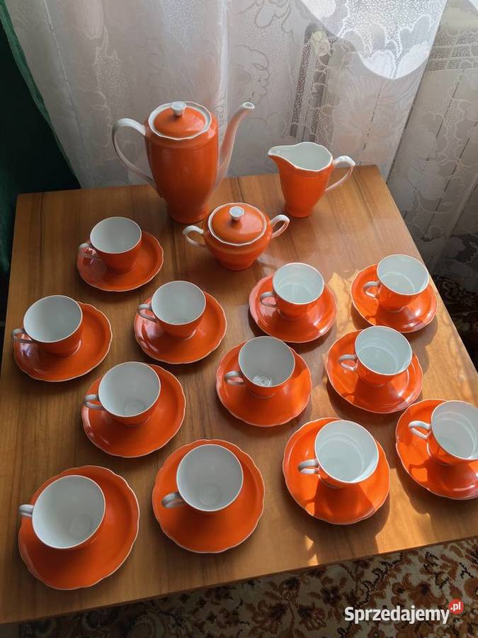 Kompletny serwis kawowy Feston Ćmielów porcelana Nisko sprzedam