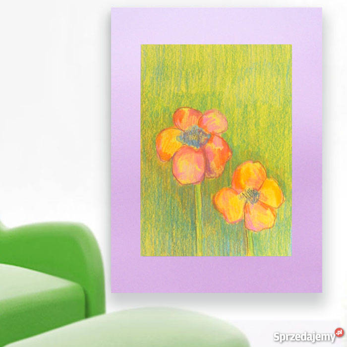 kolorowy obrazek do pokojuszkic kwiató Katowice