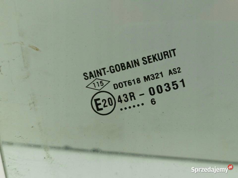 SZYBA DRZWI LEWY TYŁ 16 R SEDAN 4D Dacia Logan osobowe