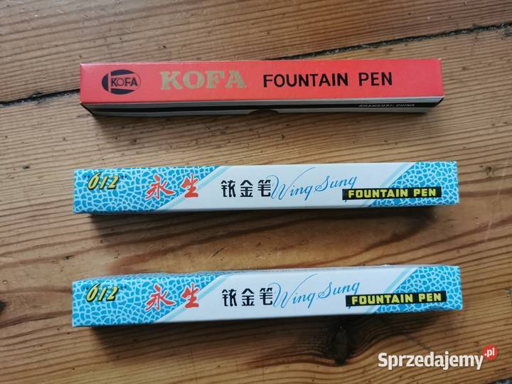 Chińskie pióra wieczne PRL nowe dziewicze
