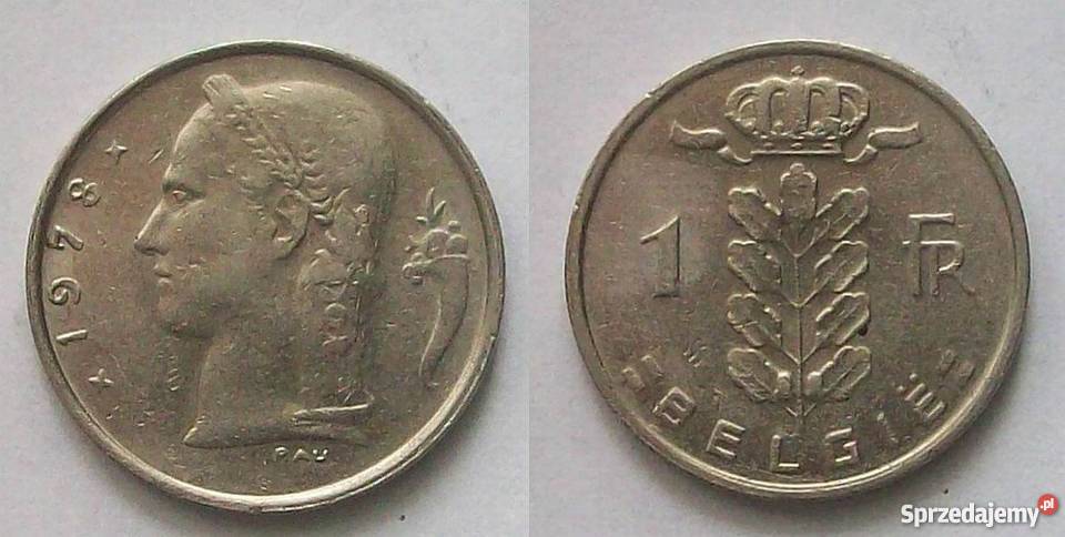 Belgia 1 frank 1978 Leźnica Wielka
