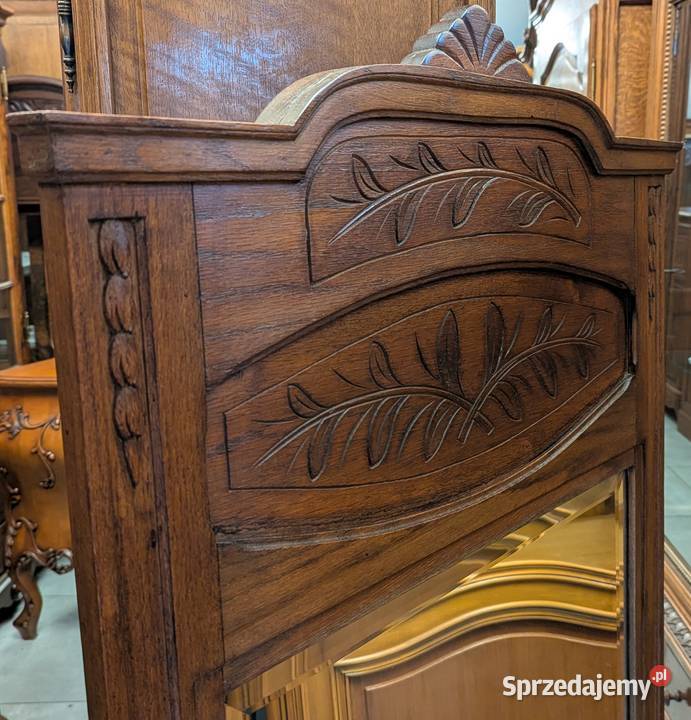 Piękne dębowe lustro secesyjnesklep Dąbrowa Dąbrowa Górnicza