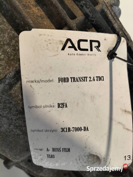 SKRZYNIA BIEGÓW Ford Transit MK6 24 DI TDDI Skrzynie biegów manualne Chełm sprzedam