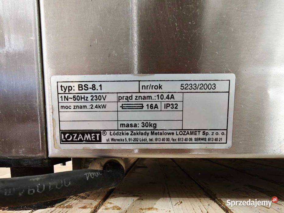 Bemar grzewczy Lozamet 2x GN 11 24 kW stal Gastronomia Góra