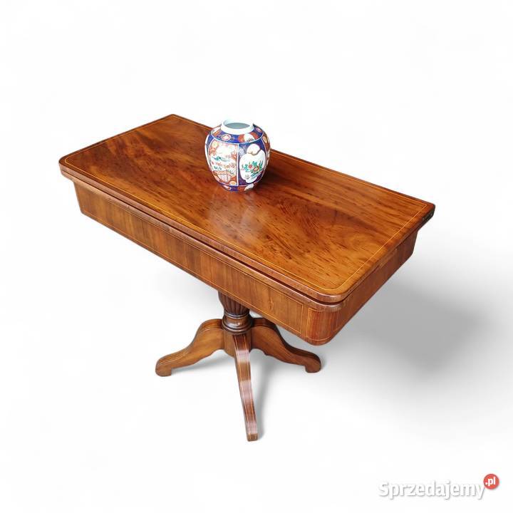 Unikatowy Stolik Karciak Biedermeier rozkładany Meble wielkopolskie Suchorzew sprzedam