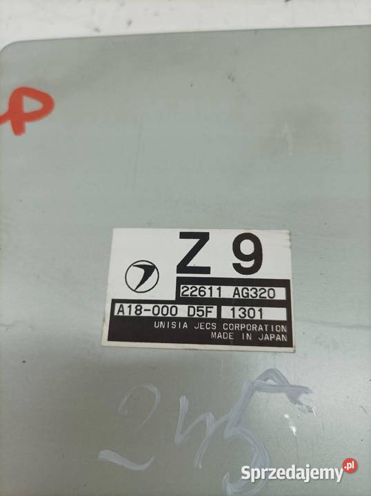 STEROWNIK SILNIKA 22611AG320 20 B 125 Subaru Rok produkcji 2001