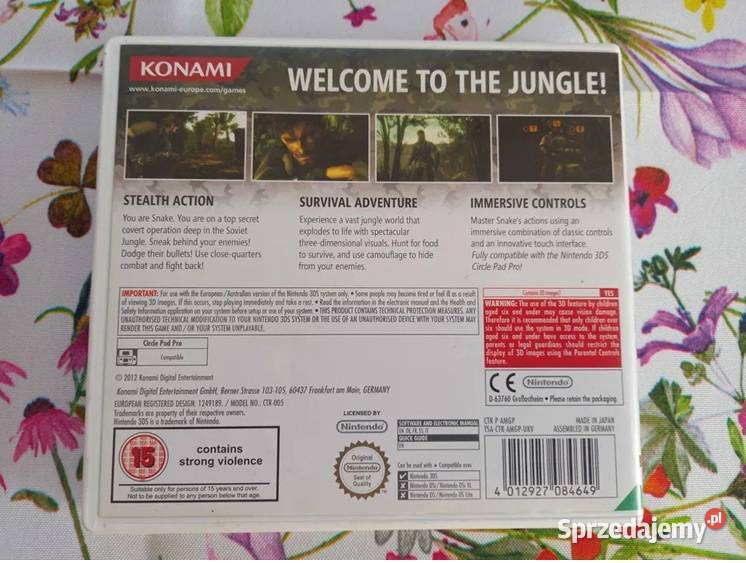 Metal Gear Solid 3D Snake Eater 3DS Hajnówka