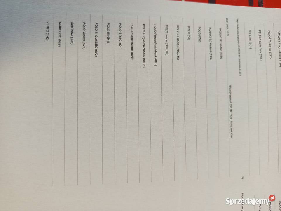 Filtr powietrza do Audi