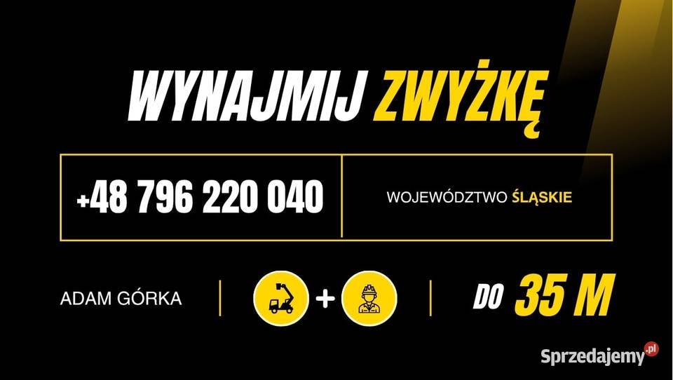 WYNAJEM PODNOŚNIK KOSZOWY do 35m Zwyżka z Żory