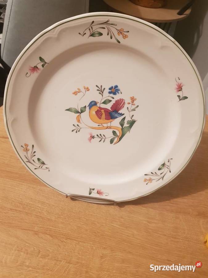 Talerz dekoracyjny z ptakiem wielkopolskie Wola Podłężna
