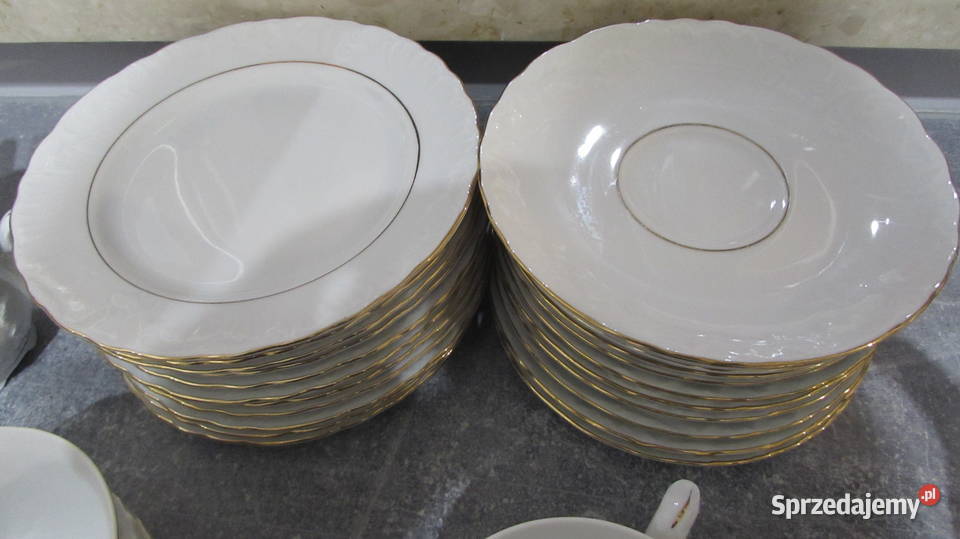 Porcelana Rococo Złota Linia 12 osób Ćmielów Kraków