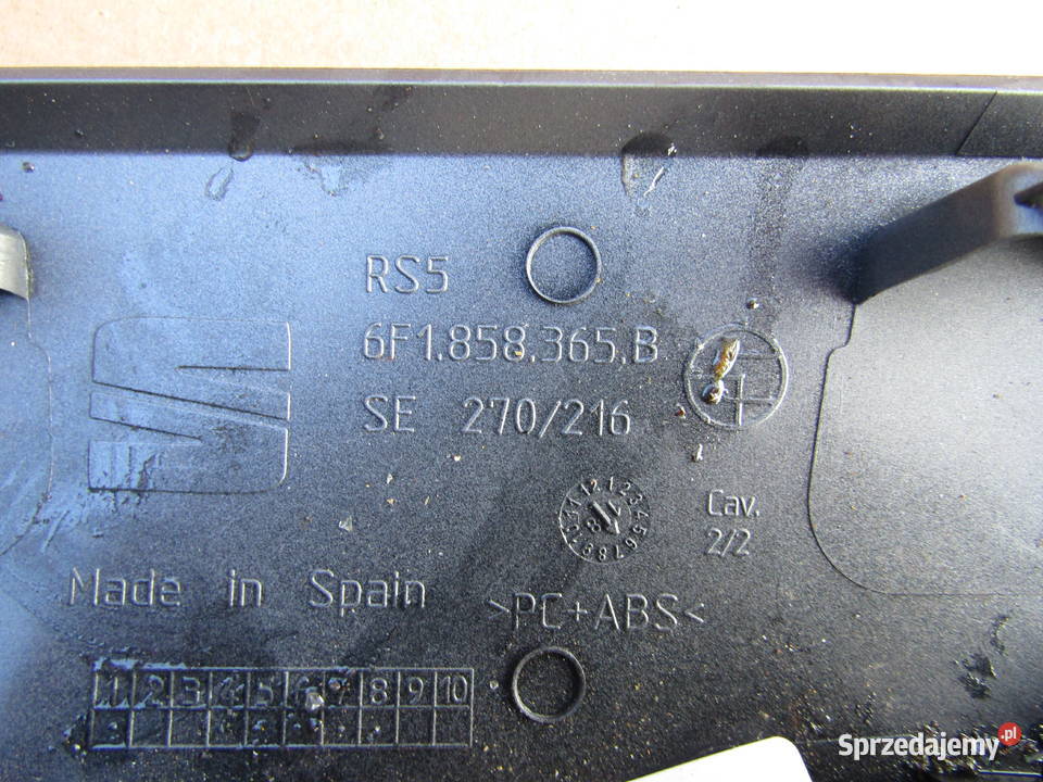 LISTWA OZDOBNA DEKOR LEWY DESKI ROZDZIELCZEJ Osłony i zaślepki Mysłaków