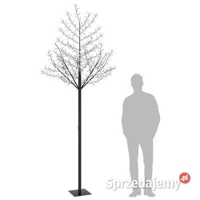 Drzewko z niebieskimi lampkami 600 LED kwiat