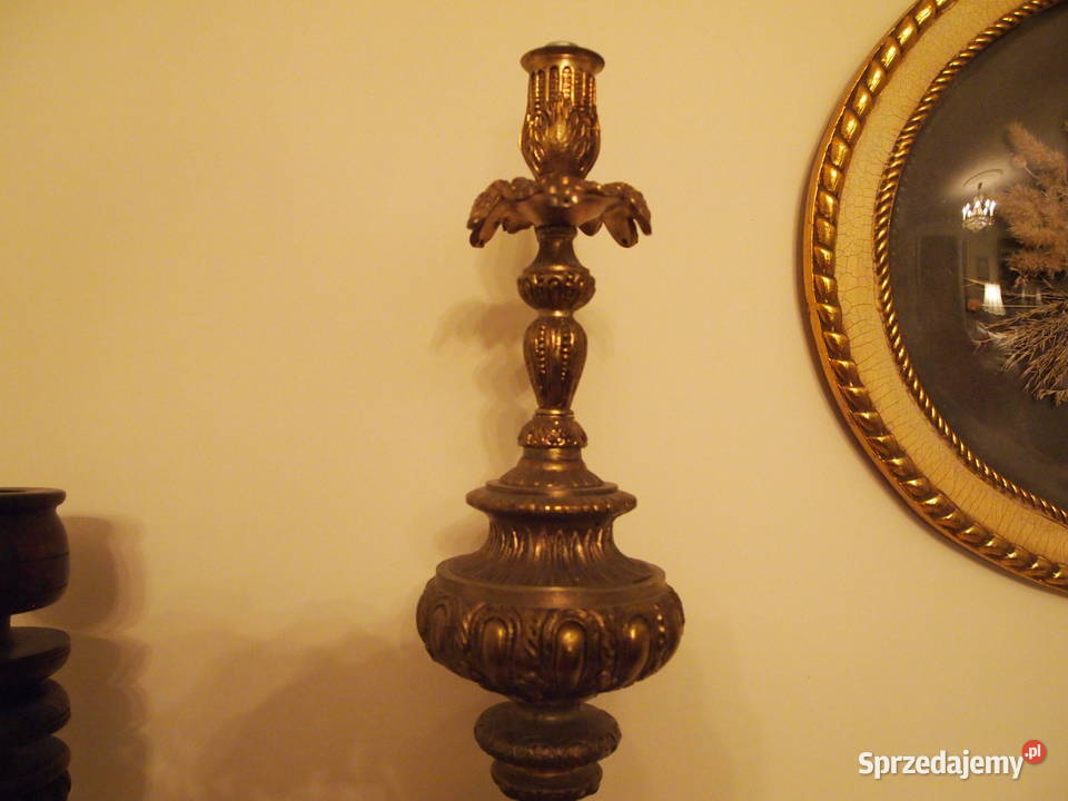 lampa stojąca mosiężna