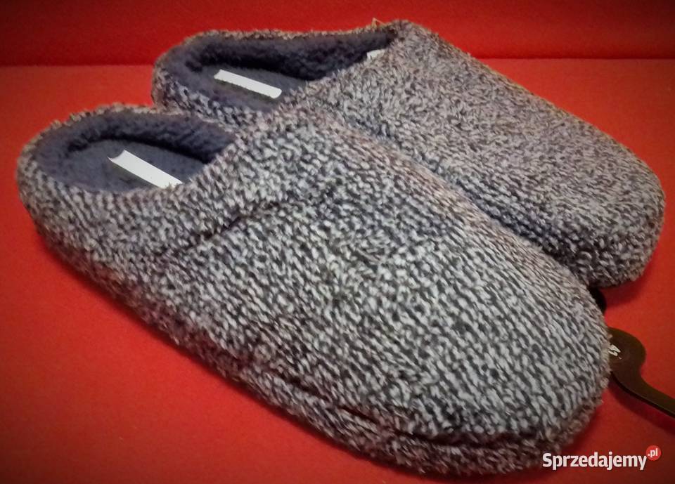 Kapcie 41 niebieskogranatowe miękkie ciepłe mazowieckie