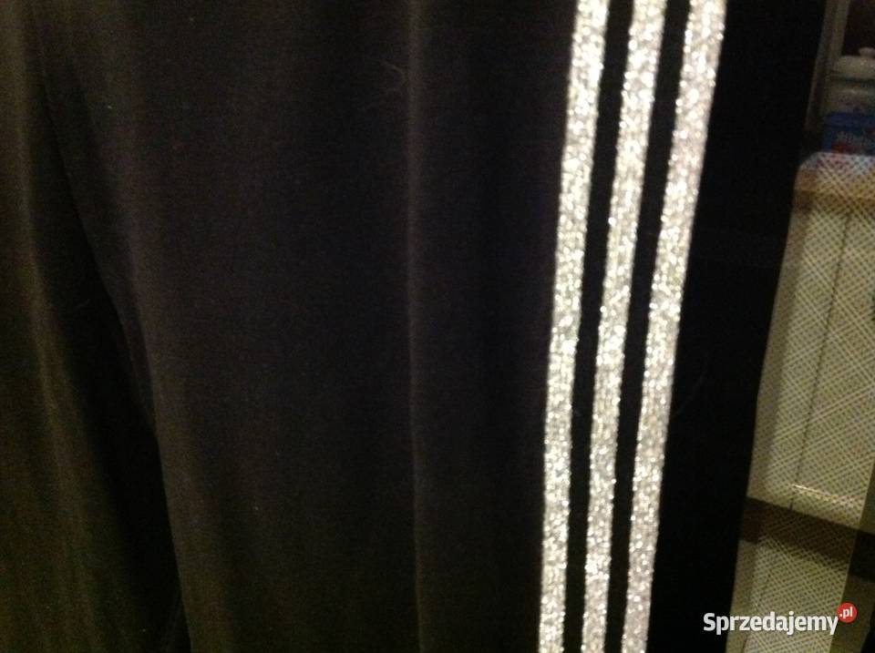 Legginsy Damskie VESO S Czarne srebrny lampas Nowa Sól