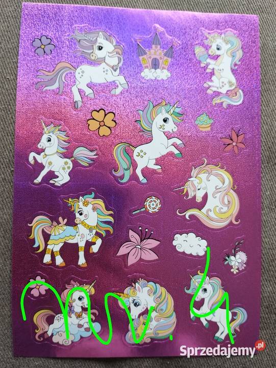 Jednorożce naklejki Artykuły szkolne Siemiatycze sprzedam