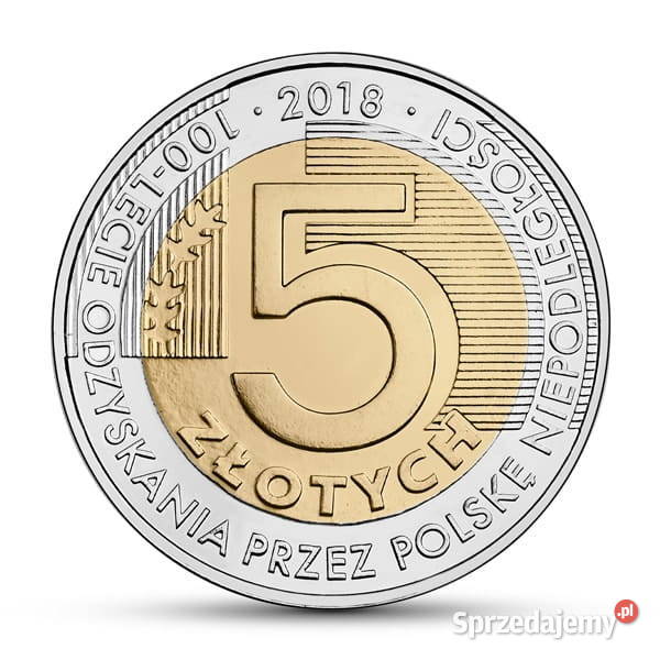 Moneta 5 Niepodległość 100 lecie odzyskania sprzedam
