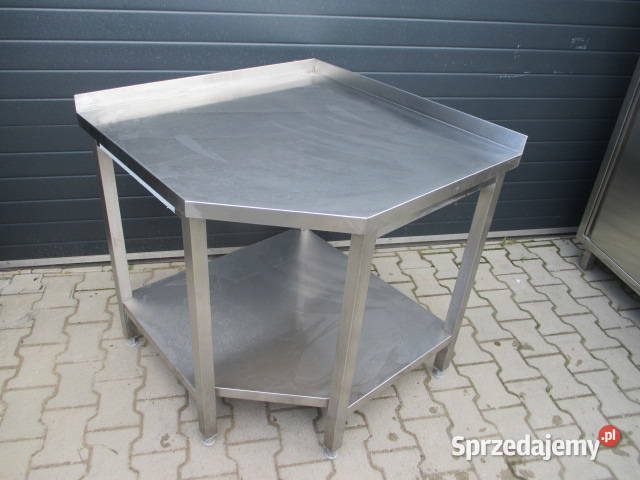 Solidny Stół Gastronomiczny Narożnikowy Z Półką Ostrów Wielkopolski