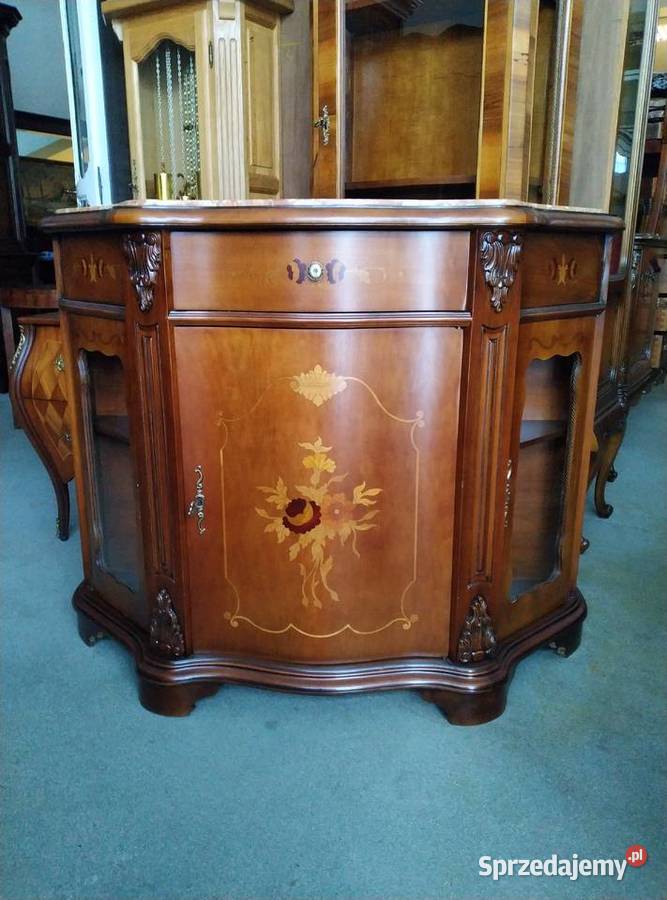 Włoska komoda intarsjowana marmurowy blat Białystok sprzedam